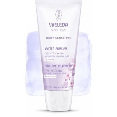 Baby sensitive witte malva gezichtscrème van Weleda, 1x 50 ml